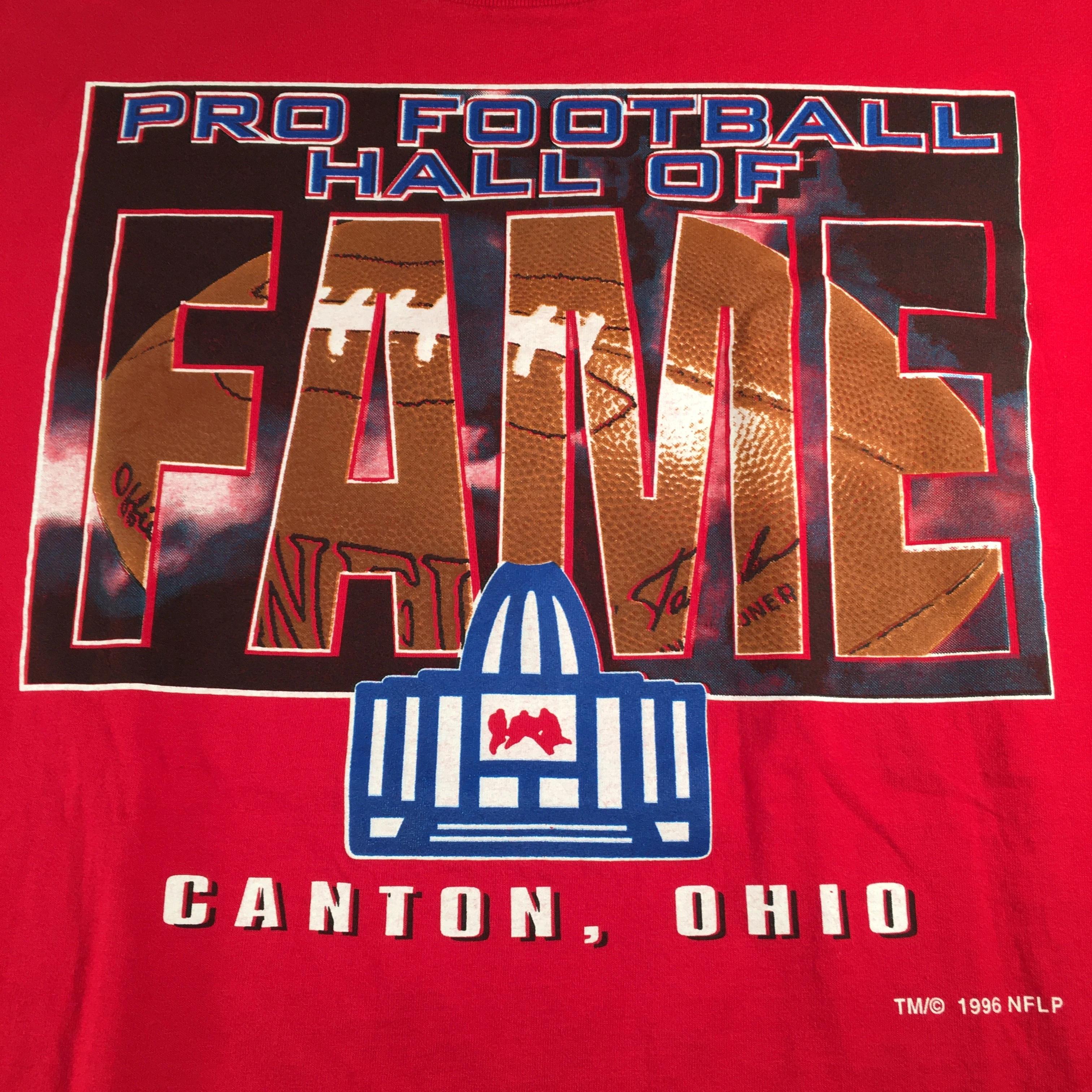Logo Athletic Pro Football Hall Of Fame Canton NFL Single Stitch 90s Tshirt Pullover Hoodie Crewneck Sweatshirt Reprinted Full Color Full Size Gifts For NFL Fans - Image 2