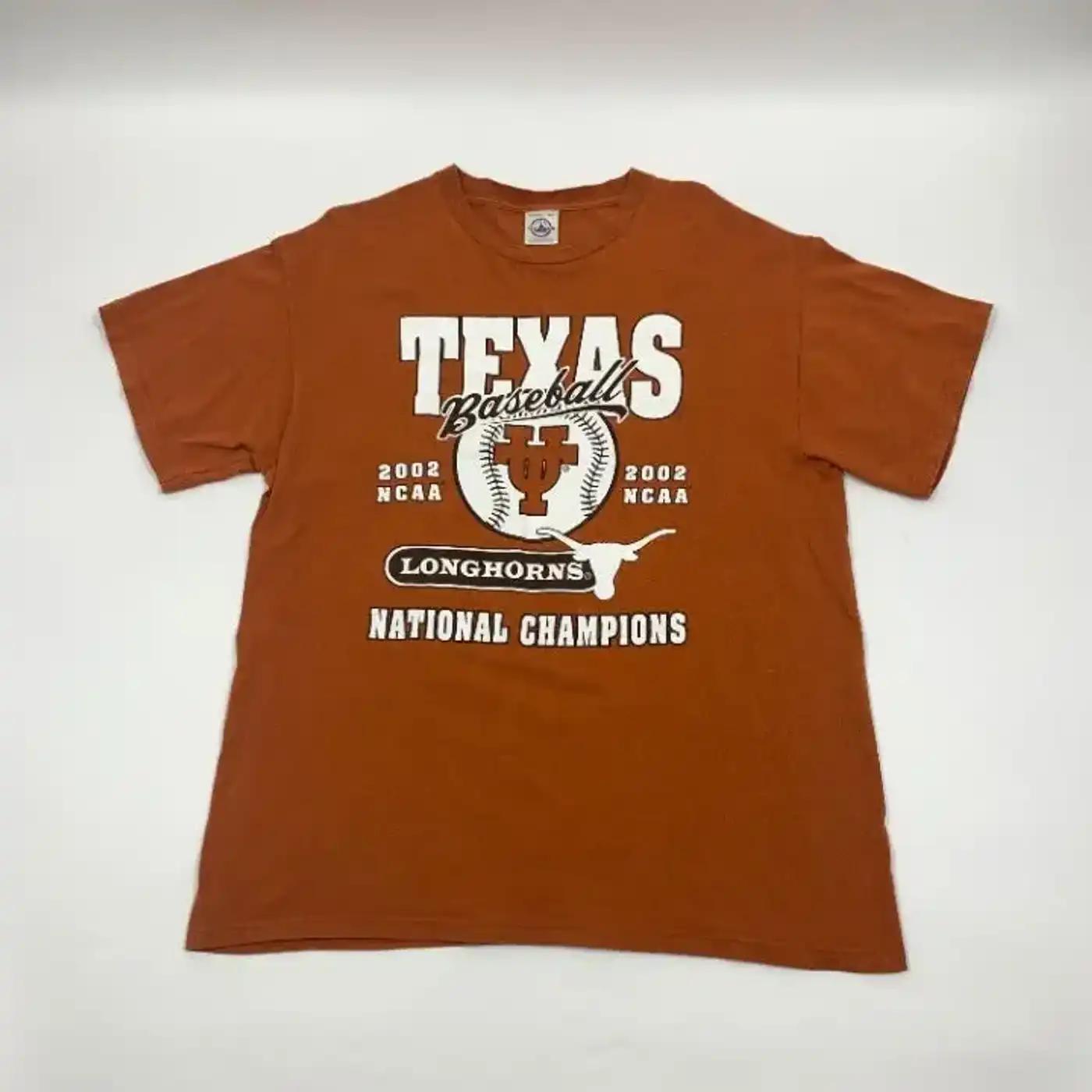 Longhorns 2002 College World Series Champs T-Shirt Sweatshirt Pullover Hoodie Reprinted Full Color Full Size Gift For NCAA Fans