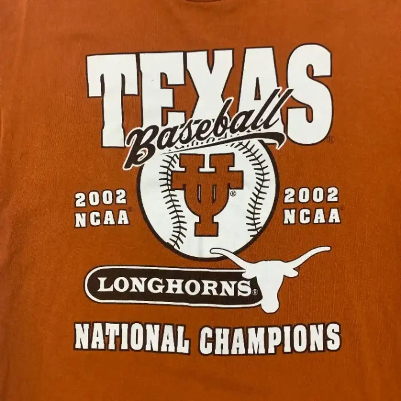 Longhorns 2002 College World Series Champs T-Shirt Sweatshirt Pullover Hoodie Reprinted Full Color Full Size Gift For NCAA Fans - Image 2