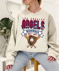 Los Angeles Baseball Crewneck Sweatshirt Hoodie Shirt Gifts for NFL Fans