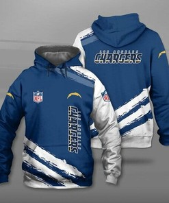 Los Angeles Chargers Blue White Unisex 3D All Over Print Zip Up Hoodienfl Zip Up Hoodie