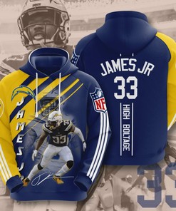 Los Angeles Chargers Derwin James Navy Blue Unisex 3D All Over Print Zip Up Hoodienfl Zip Up Hoodie