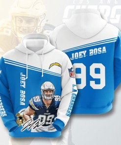 Los Angeles Chargers Joey Bosa Powder Unisex 3D All Over Print Zip Up Hoodienfl Zip Up Hoodie