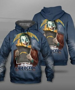 Los Angeles Chargers Joker Navy Blue Unisex 3D All Over Print Zip Up Hoodienfl Zip Up Hoodie