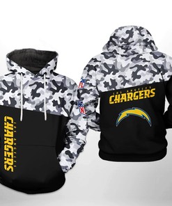 Los Angeles Chargers Nfl Camo Veteran Team 3D All Over Print Zip Up Hoodie Option
