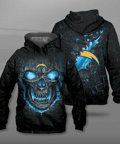 Los Angeles Chargers Skull Black Unisex 3D All Over Print Zip Up Hoodienfl Zip Up Hoodie