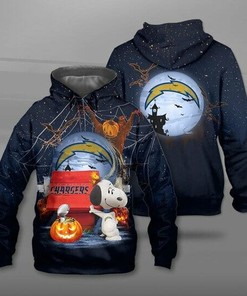 Los Angeles Chargers Snoopy Unisex 3D All Over Print Zip Up Hoodienfl Zip Up Hoodie