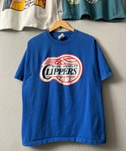 Los Angeles Clippers Vintage Style Y2K Tshirt Sweatshirt Hoodie Crewneck Sweatshirt Pullover Reprinted Full Color Full Size Gifts for NBA Fans