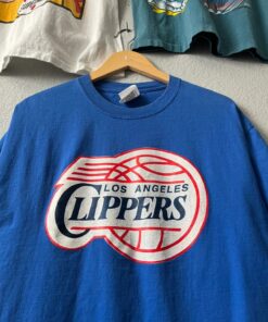 Los Angeles Clippers Vintage Style Y2K Tshirt Sweatshirt Hoodie Crewneck Sweatshirt Pullover Reprinted Full Color Full Size Gifts for NBA Fans