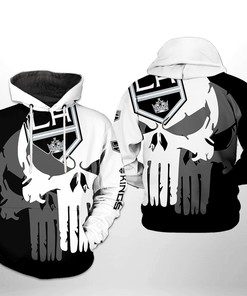 Los Angeles Kings Nhl Team Skull 3D All Over Print Zip Up Hoodie Option