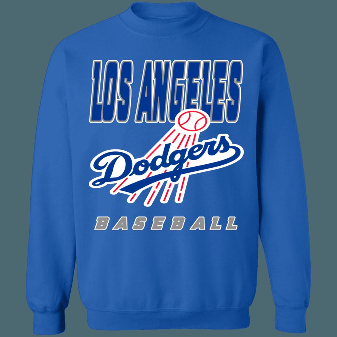 Los Angeles LA Dodgers 1990's Retro MLB Crewneck Sweatshirt Hoodie Shirt Gifts for Fans - Image 3