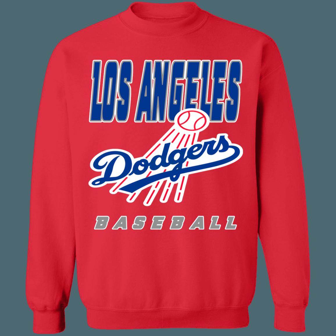 Los Angeles LA Dodgers 1990's Retro MLB Crewneck Sweatshirt Hoodie Shirt Gifts for Fans - Image 4