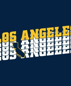 Los Angeles Retro Repeat - Sport Shirt Sweatshirt Pullover Hoodie Reprinted Full Color Full Size