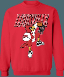 Louisville Cardinals Vintage NCAA Basketball Crewneck Sweatshirt Hoodie Shirt Gifts for Fans