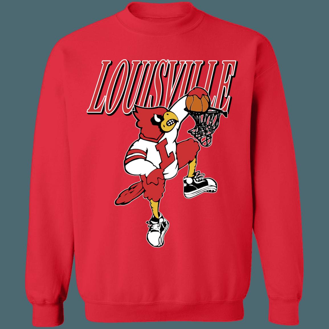 Louisville Cardinals Vintage NCAA Basketball Crewneck Sweatshirt Hoodie Shirt Gifts for Fans