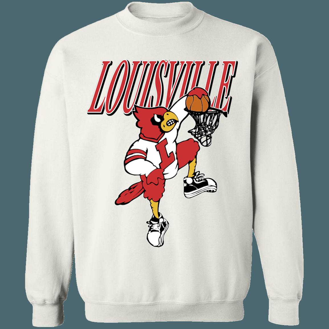 Louisville Cardinals Vintage NCAA Basketball Crewneck Sweatshirt Hoodie Shirt Gifts for Fans - Image 3