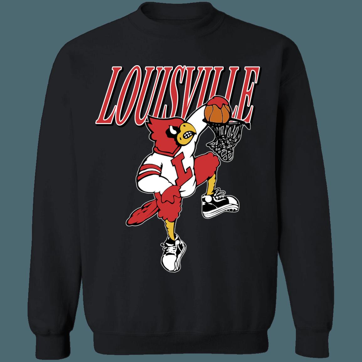 Louisville Cardinals Vintage NCAA Basketball Crewneck Sweatshirt Hoodie Shirt Gifts for Fans - Image 4