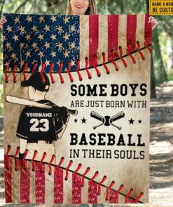 Love Baseball- Sports Blanket- Flag America Blanket- Gift Boys