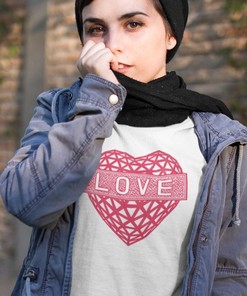 Love Block Print Unisex Sweatshirt, Valentine's Day Gift