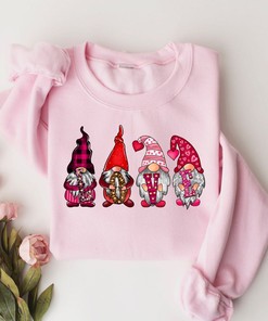 Love Gnome Valentines Sweatshirt, Gnome heart Shirt, Valentines Day Shirts For Woman, Valentines Day Gift, Happy Valentine's Day Shirt