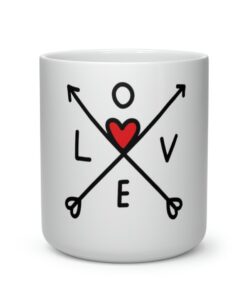 Love Heart Shape Handle Valentines Day Mug