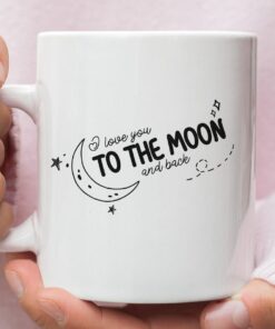 Love Mug, I Love You To The Moon And Back Cup, Valentine Gift For Her, Anniversary Gift, Valentine Mug, Girlfriend Gift