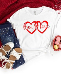 Love Shirt, Cute Love Shirt With Hearts, Boyfriend And Girlfriend Gift, Couple Ideas, Matching Love Tshirt, Valentines Love Tshirt, Cute Tee