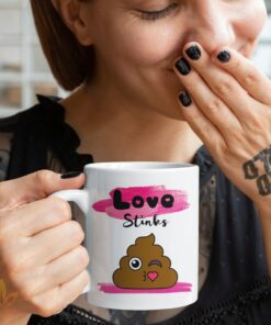 Love Stinks Funny Valentines Day Mug Single Awareness Day Mug Sarcastic Valentines Day Gift