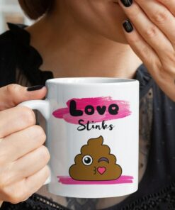 Love Stinks Funny Valentines Day Mug Single Awareness Day Mug Sarcastic Valentines Day Gift