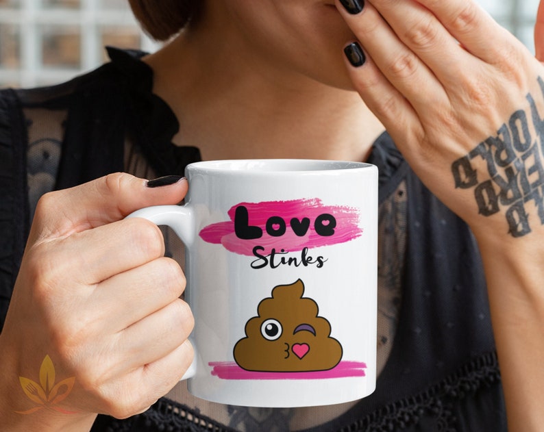 Love Stinks Funny Valentines Day Mug Single Awareness Day Mug Sarcastic Valentines Day Gift