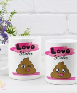 Love Stinks Funny Valentines Day Mug Single Awareness Day Mug Sarcastic Valentines Day Gift