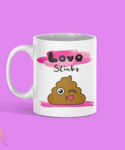 Love Stinks Funny Valentines Day Mug Single Awareness Day Mug Sarcastic Valentines Day Gift