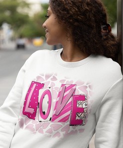 Love Sweatshirt, Heart Sweatshirt, Valentines Day Sweatshirt, Womens Valentines Day Sweatshirt, Womens Valentintes, Hearts