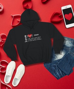 Love Sweatshirt, Valentines Sweatshirt, Valentines Day Outfit, Heart Sweatshirt, Love Valentine Shirt Unisex Hoodie