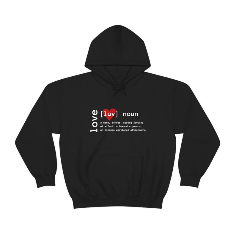 Love Sweatshirt, Valentines Sweatshirt, Valentines Day Outfit, Heart Sweatshirt, Love Valentine Shirt Unisex Hoodie - Image 3