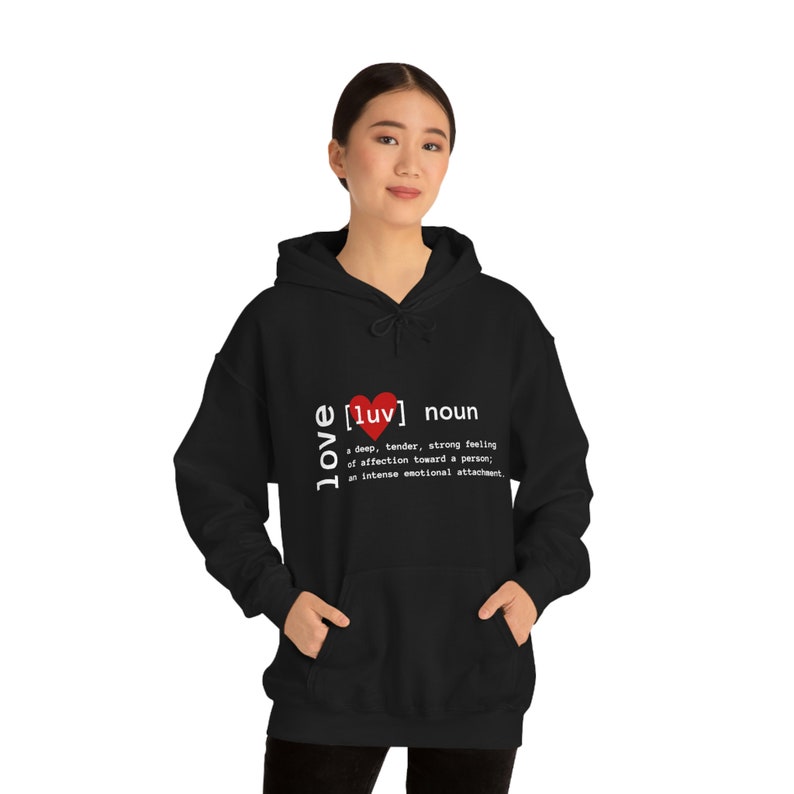 Love Sweatshirt, Valentines Sweatshirt, Valentines Day Outfit, Heart Sweatshirt, Love Valentine Shirt Unisex Hoodie - Image 4