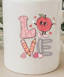 Love Teacher Mug, Teacher Coffee Mug, Retro Valentines Mug, Valentines Day Gift For Teachers, Valentines Mug
