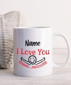 Love You This Much Personalised Mug Valentine Day Gifts