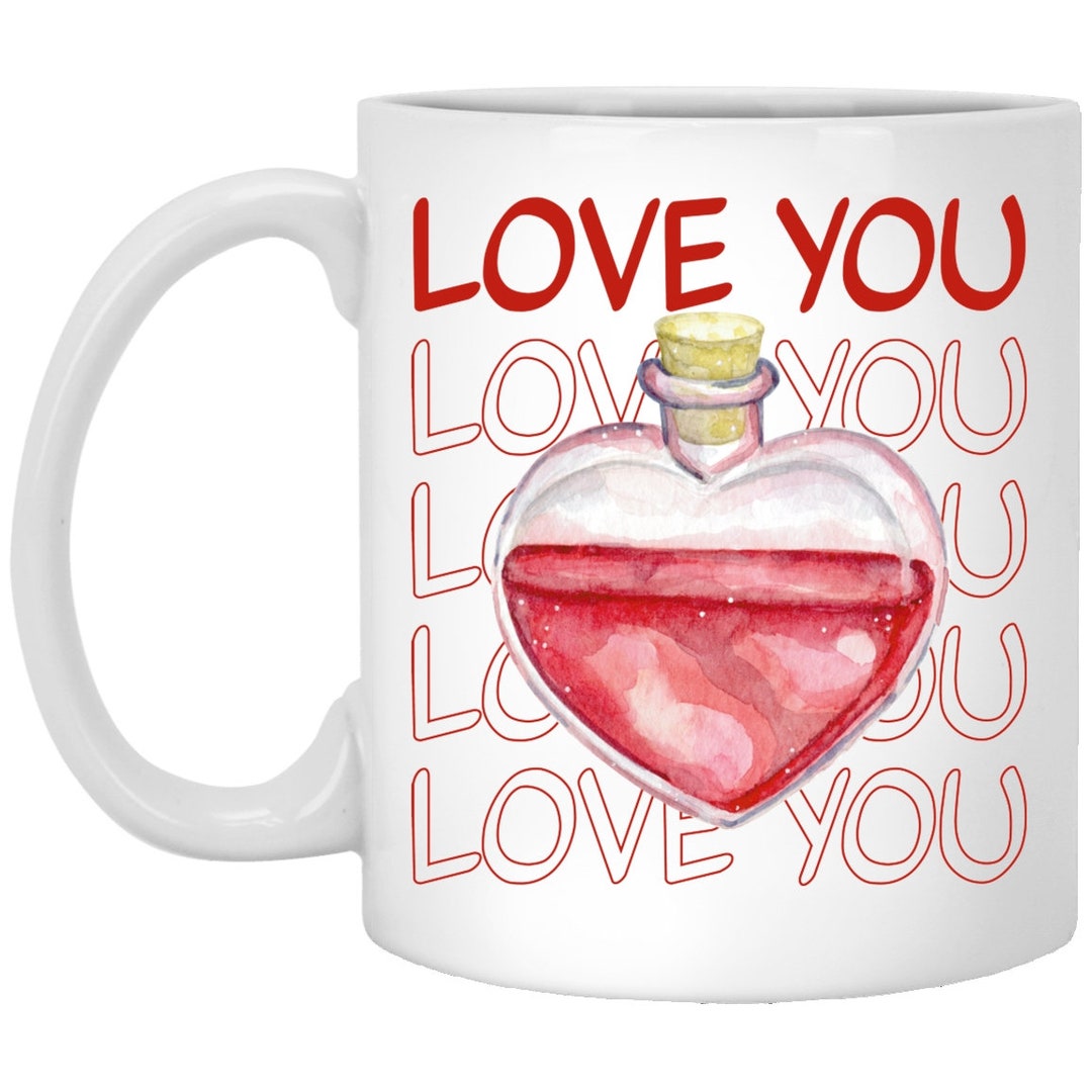 Love You Valentine Mug - Heart Valentine Mug - Valentine For Him - Valentine For Her - Valentine Gift