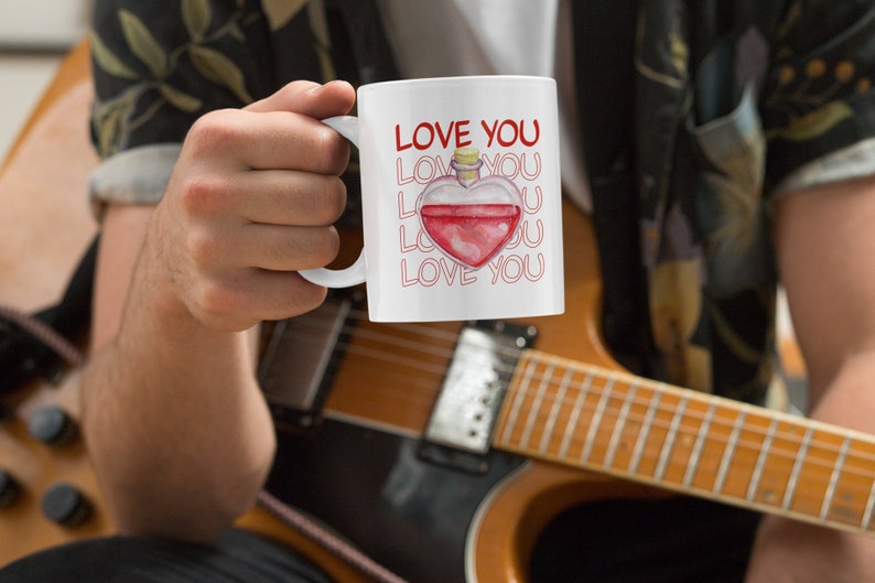Love You Valentine Mug - Heart Valentine Mug - Valentine For Him - Valentine For Her - Valentine Gift