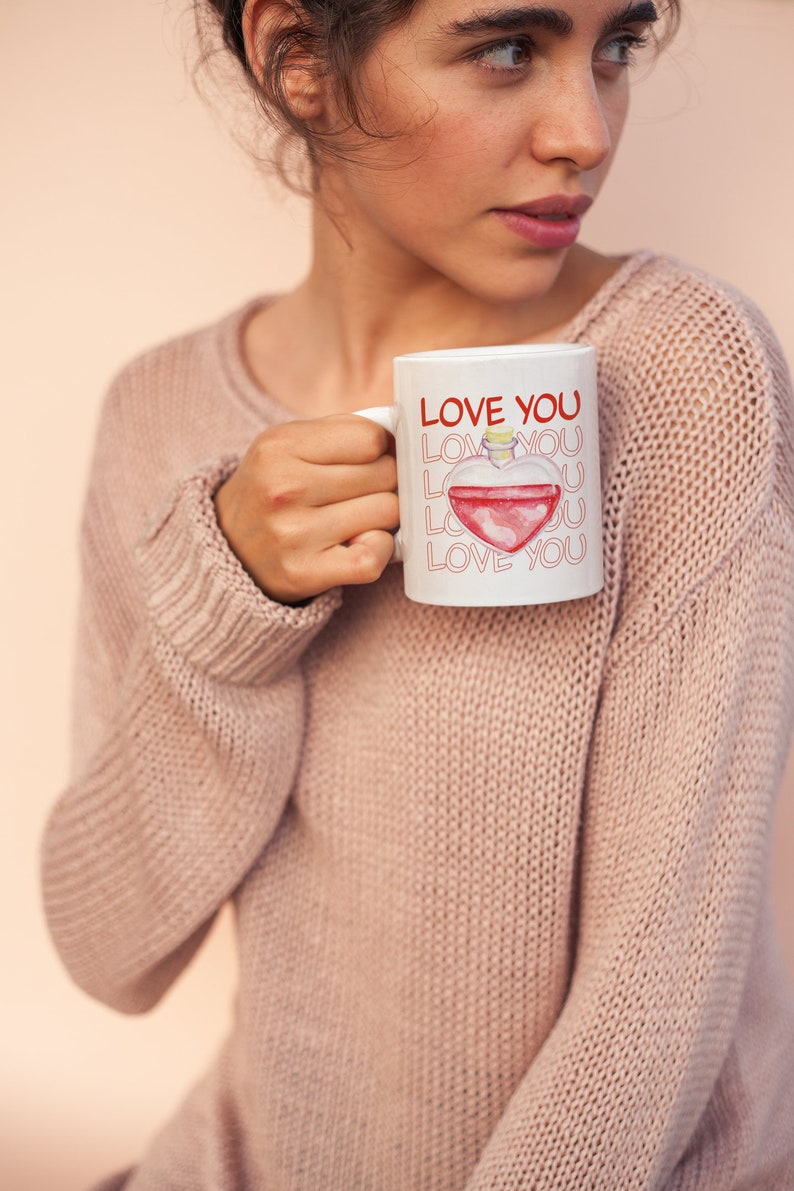 Love You Valentine Mug - Heart Valentine Mug - Valentine For Him - Valentine For Her - Valentine Gift