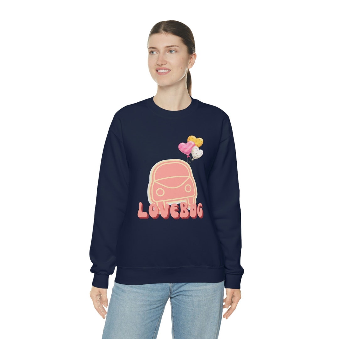 LoveBug Unisex Crewneck Sweatshirt, Trending Apparel, Valentine's Sweater, Couple Sweater, Women's Sweatshirt, Valentine's