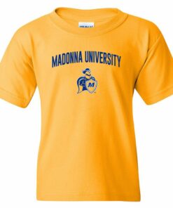 Madonna University Crusaders Arch Logo Youth Shirt Sweatshirt Pullover Hoodie Reprinted Full Color Full Size
