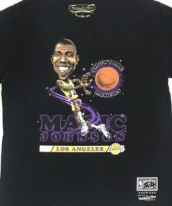 Magic Johnson Tshirt Hoodie Crewneck Sweatshirt Reprinted Full Color Full Size Gifts for NBA Fans