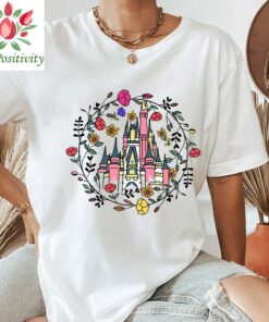 Magic Kingdom Castle Shirt, Princess Castle T-shirt, Magic Kingdom Floral Spring Shirt, Magical Vacation Tee, Matching Family Shirt