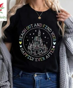 Magic Kingdom Castle T-shirt, Reach Out And Find Your Happily Ever After Shirt, Family Vacation Matching Tee, Cinderella Castle Tee