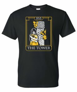 Major Arcana Tower - Fortune Telling Occult Shirt Sweatshirt Pullover Hoodie Reprinted Full Color Full Size