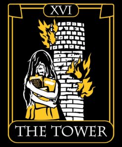 Major Arcana Tower - Fortune Telling Occult Shirt Sweatshirt Pullover Hoodie Reprinted Full Color Full Size