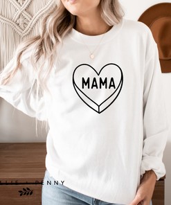 Mama Heart Sweatshirt, Valentines Day Sweatshirt, Love Sweatshirt, Womens Valentines Day Graphic Sweatshirt, Valentines Day Gift, Unisex