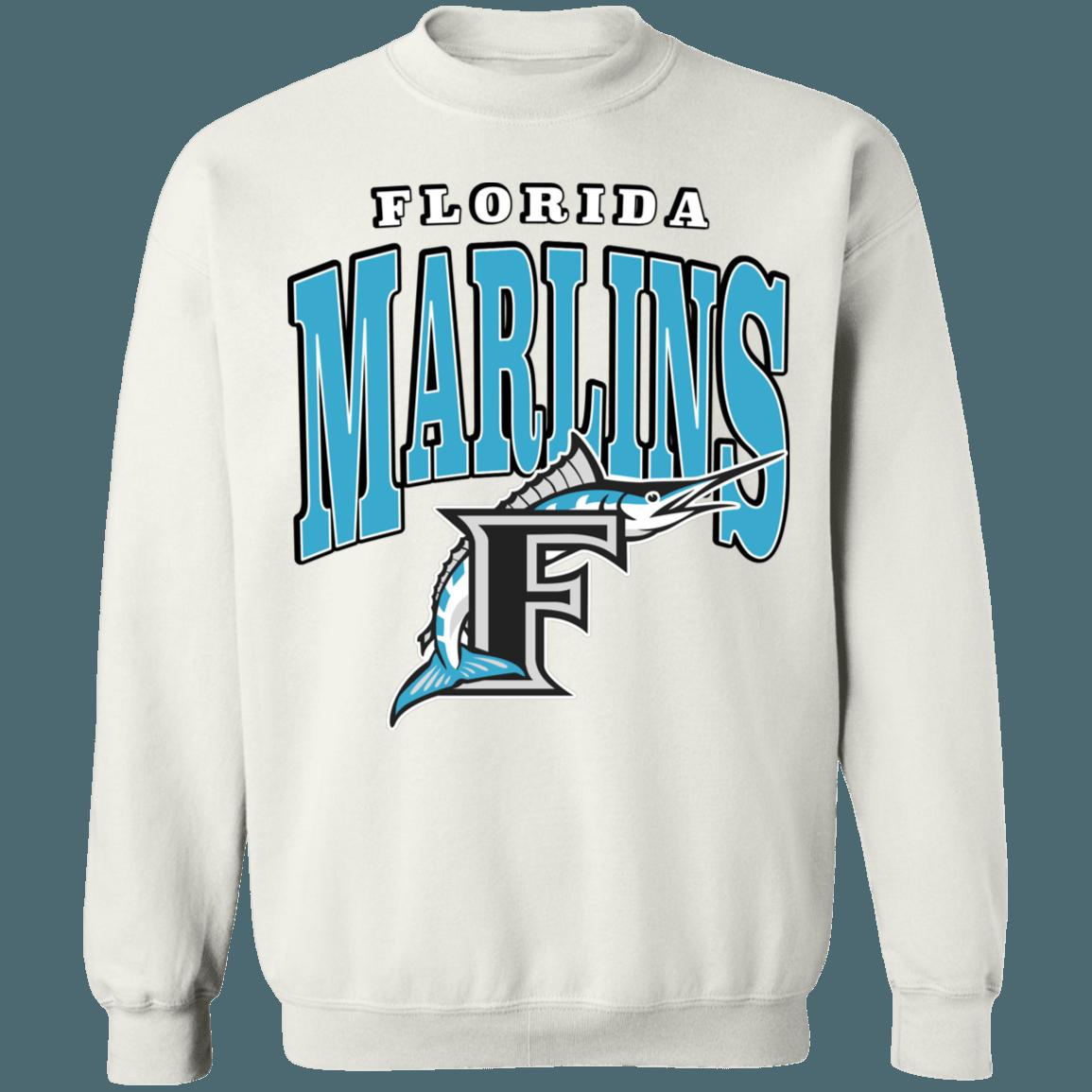 Marlins FISH Retro MLB Crewneck Sweatshirt Hoodie Shirt